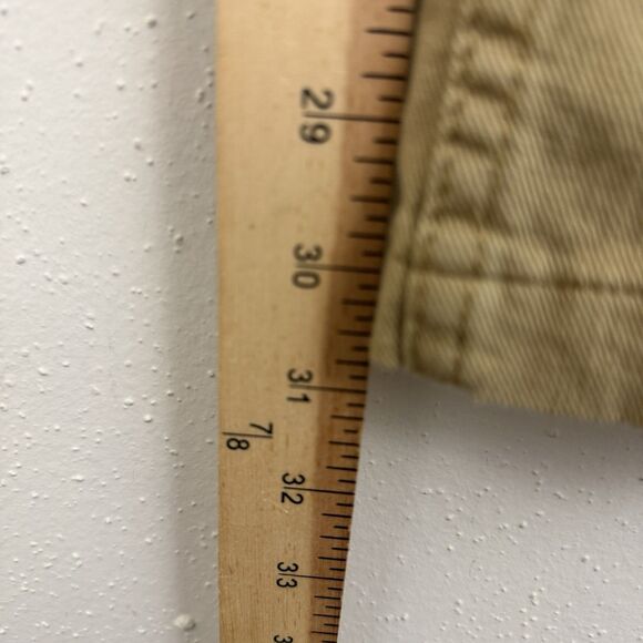 Ralph Lauren VTG Cargo Khaki Pants Sz 2 Low Rise Reconstructed Pocket Button Hem - Picture 8 of 10